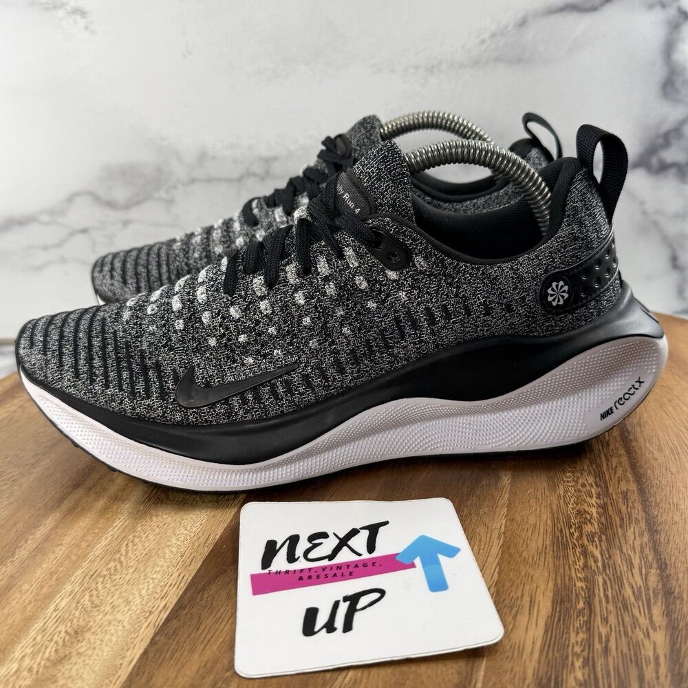 Women Size 6-Nike ReactX Infinity Run 4 nby Black White Oreo Shoes DR2670-003